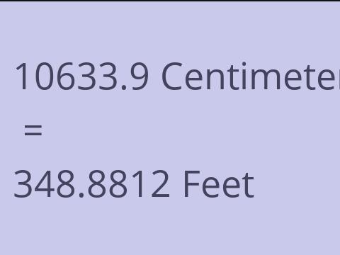 10633.9 CM TO FEET