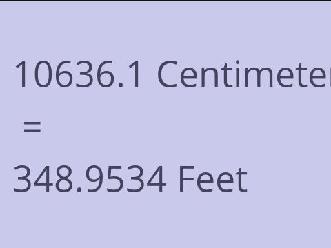 10636.1 CM TO FEET