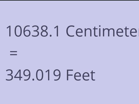 10638.1 CM TO FEET