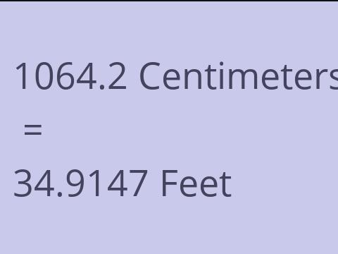 1064.2 CM TO FEET