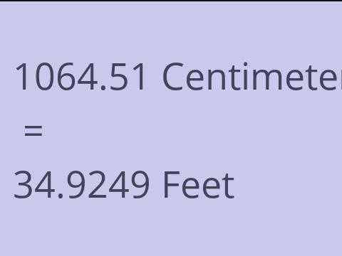 1064.51 CM TO FEET