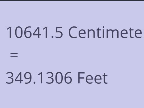 10641.5 CM TO FEET