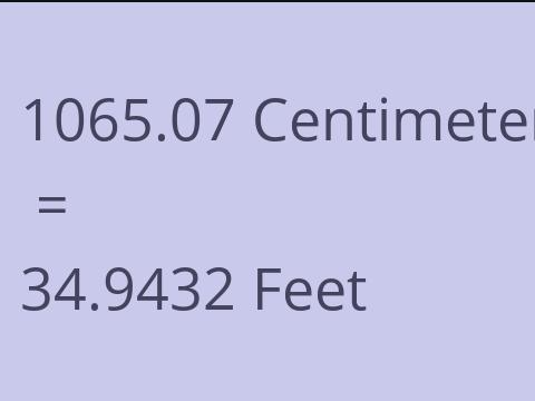 1065.07 CM TO FEET