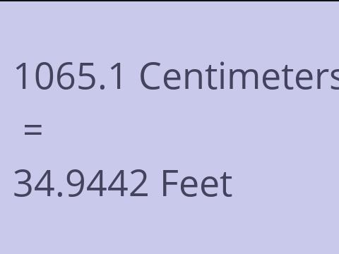 1065.1 CM TO FEET