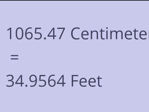 1065.47 CM TO FEET