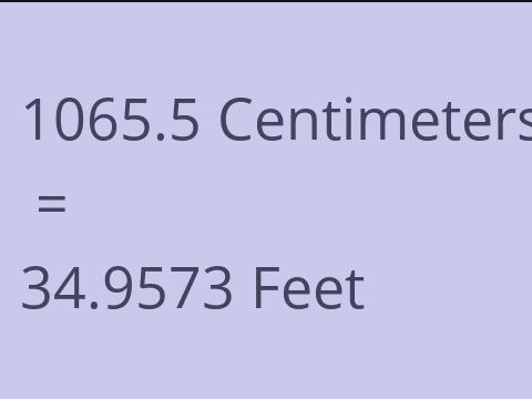 1065.5 CM TO FEET