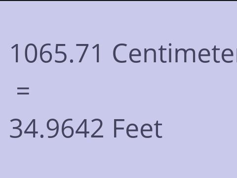 1065.71 CM TO FEET