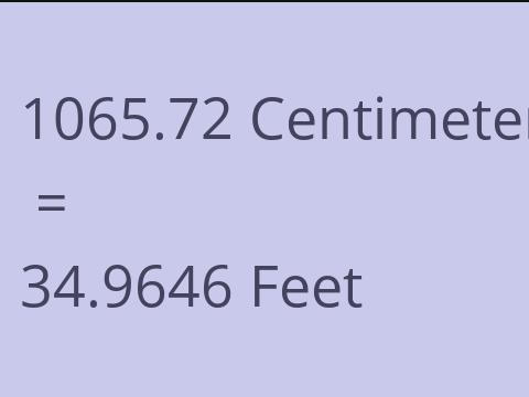 1065.72 CM TO FEET