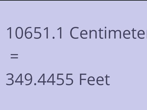 10651.1 CM TO FEET
