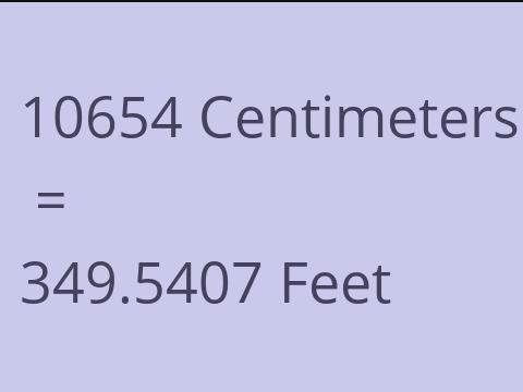 10654 CM TO FEET