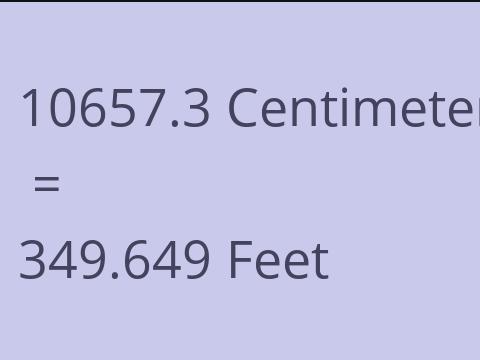 10657.3 CM TO FEET