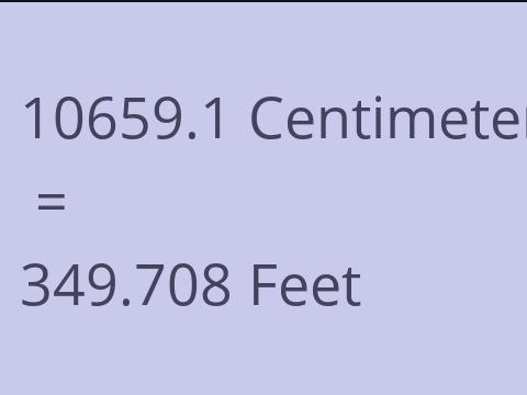 10659.1 CM TO FEET