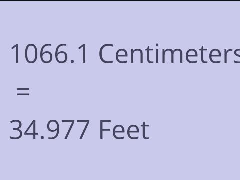 1066.1 CM TO FEET