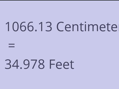 1066.13 CM TO FEET