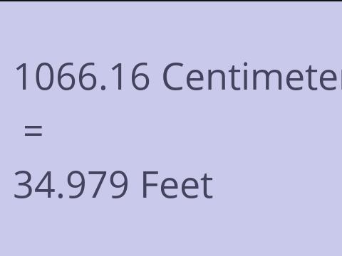 1066.16 CM TO FEET