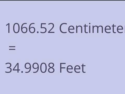 1066.52 CM TO FEET