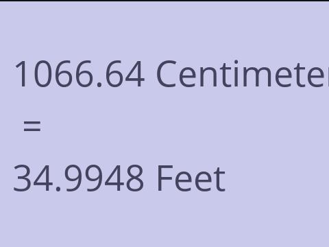 1066.64 CM TO FEET