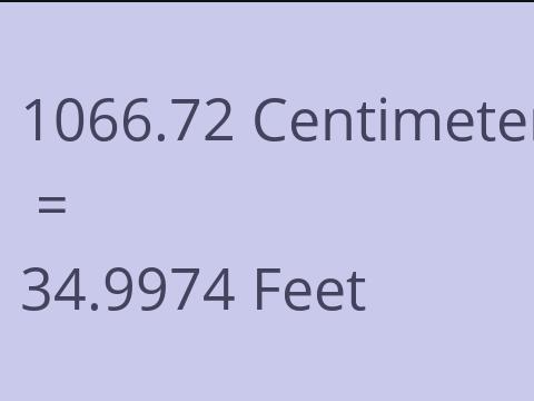 1066.72 CM TO FEET