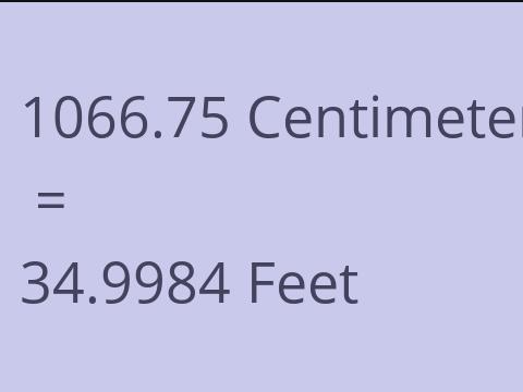 1066.75 CM TO FEET