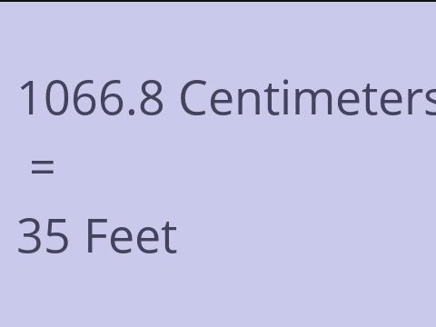 1066.8 CM TO FEET