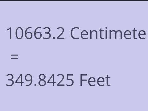 10663.2 CM TO FEET