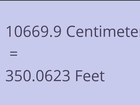 10669.9 CM TO FEET