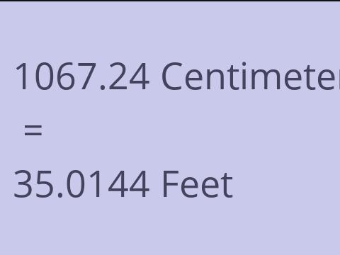 1067.24 CM TO FEET