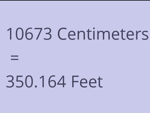 10673 CM TO FEET