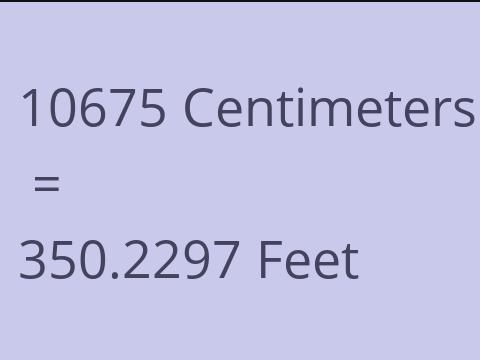 10675 CM TO FEET