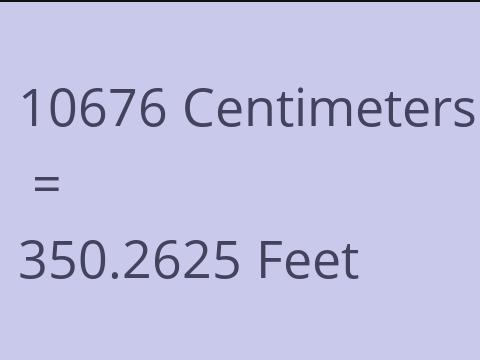 10676 CM TO FEET