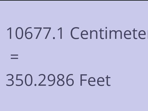 10677.1 CM TO FEET
