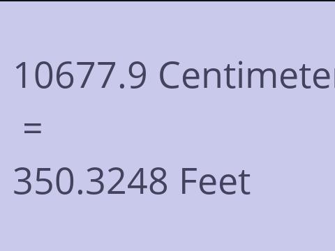 10677.9 CM TO FEET