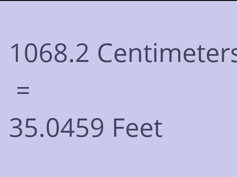 1068.2 CM TO FEET