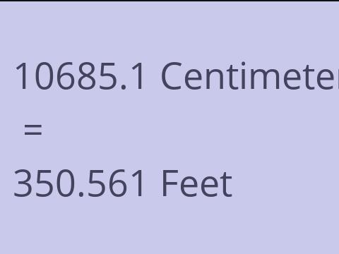 10685.1 CM TO FEET