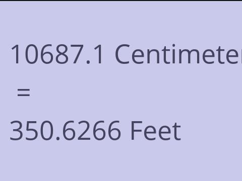 10687.1 CM TO FEET