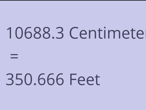 10688.3 CM TO FEET