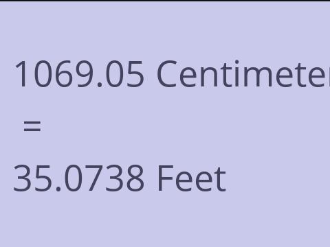 1069.05 CM TO FEET