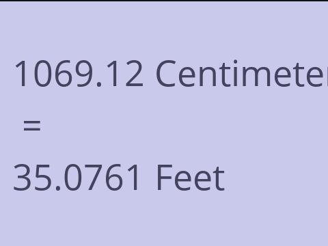 1069.12 CM TO FEET