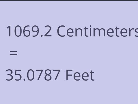 1069.2 CM TO FEET