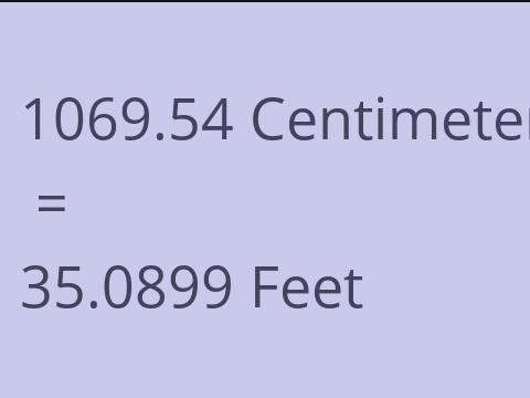 1069.54 CM TO FEET