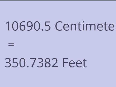 10690.5 CM TO FEET