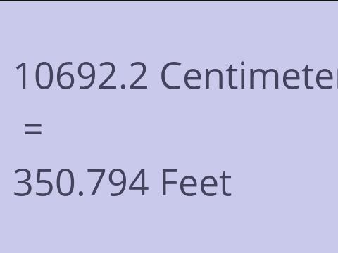 10692.2 CM TO FEET