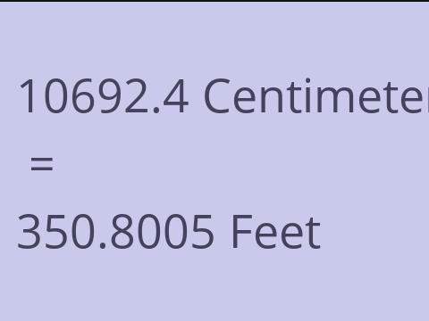 10692.4 CM TO FEET