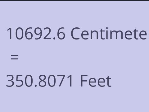 10692.6 CM TO FEET