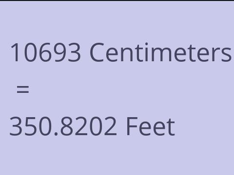 10693 CM TO FEET