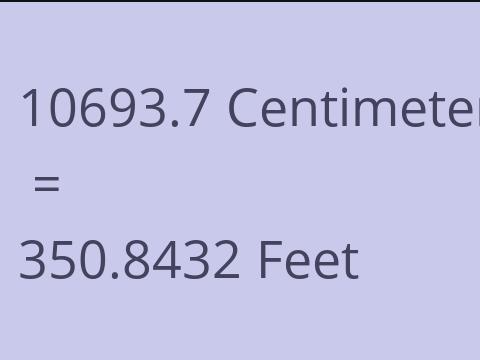 10693.7 CM TO FEET