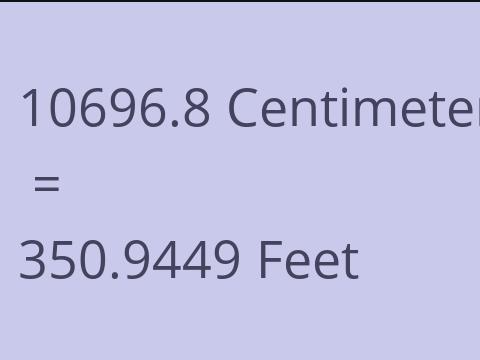 10696.8 CM TO FEET