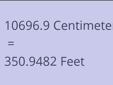 10696.9 CM TO FEET