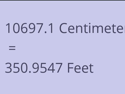 10697.1 CM TO FEET