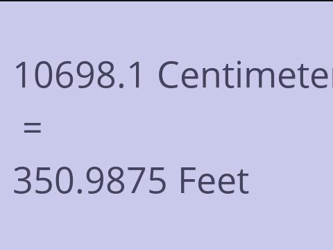 10698.1 CM TO FEET